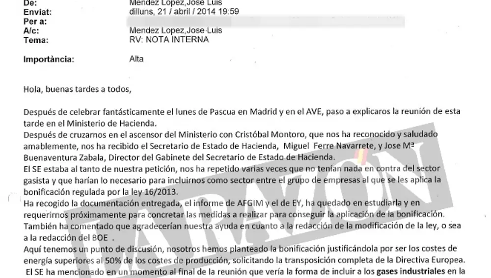 Correo caso Montoro