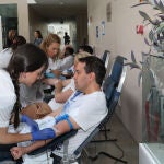Donación de sangre en el vestíbulo del río Carrión