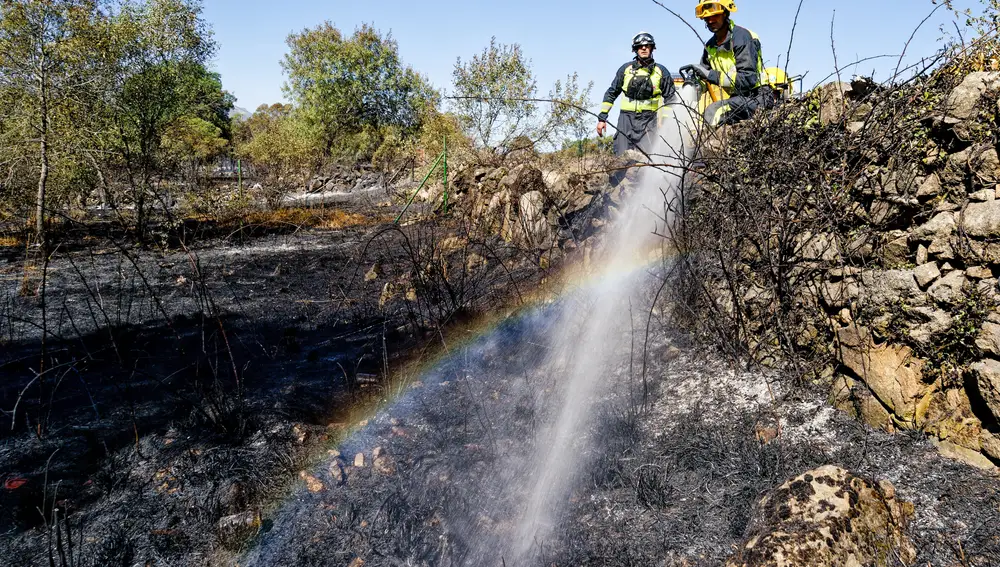 Incendio forestal declarado en el término municipal de Navaluenga (Ávila)