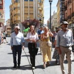 Isabel Pérez durante su visita a Zamora
