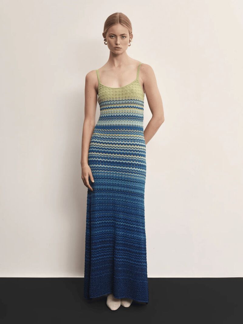 Degradé knit dress.