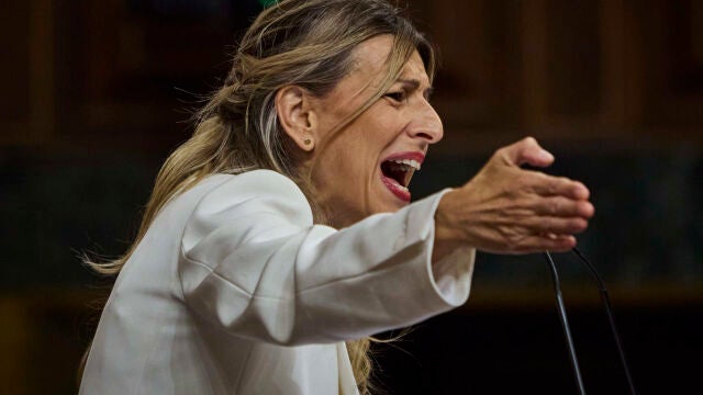 Yolanda Diaz (Sumar). Comparecencia, a petición propia, del Presidente del Gobierno Pedro Sánchez ante el Pleno del Congreso de los Diputados al objeto de informar sobre los presuntos casos de corrupción que afectan a su partido