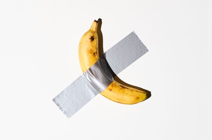 El famoso plátano con cinta de carrocero de Maurizio Cattelan