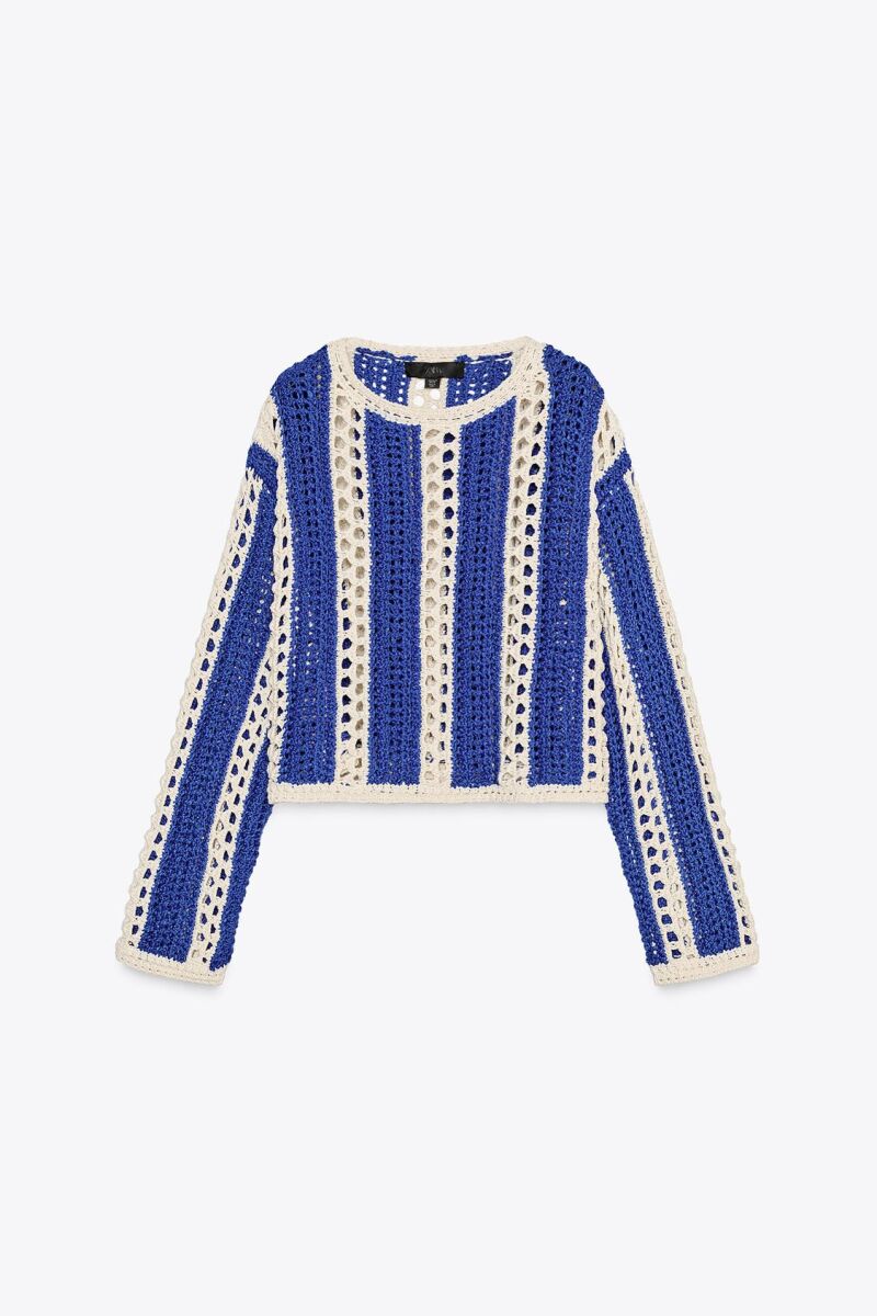 Jersey crop punto crochet.