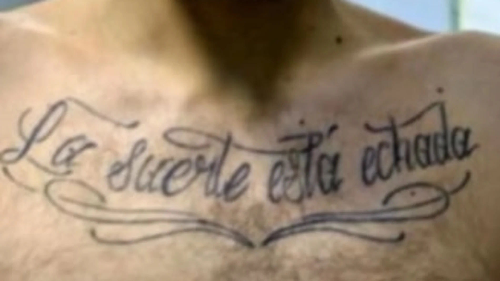 Uno de los tatuajes de Álvaro Pasquín