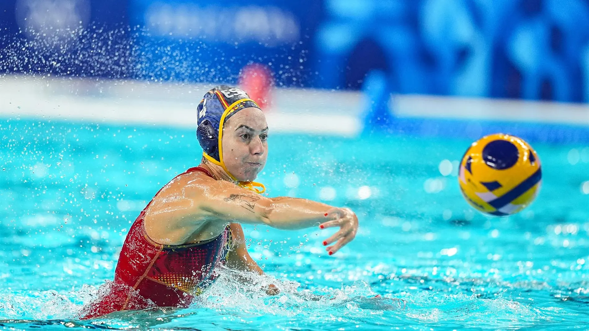 Bea Ortiz, en la semifinal ante Hungría