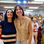 La secretaria general del PSPV, Diana Morant, con la secretaria de Organización del PSOE, la valenciana Rebeca Torró