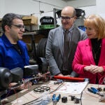 Leticia García durante una reciente visita a un centro de formación de empleo en Zamora