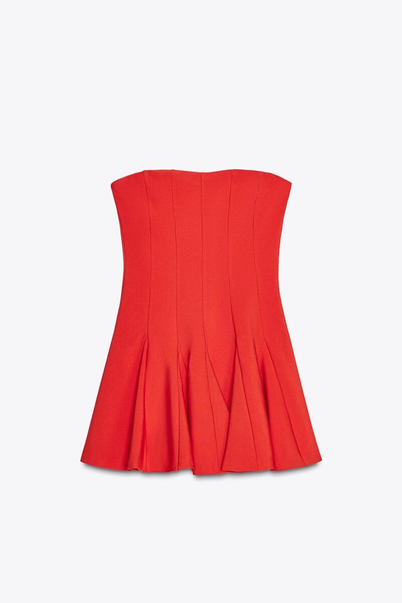Vestido corto godets.