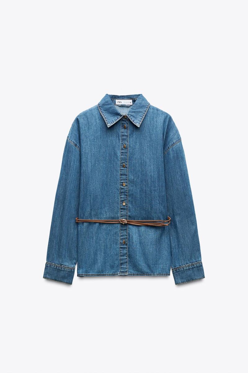 Camisa z1975 denim cinturón.