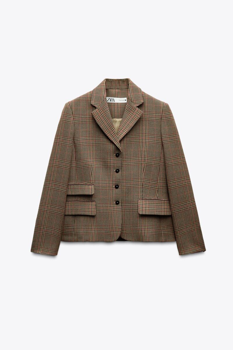 Blazer cuadros zw collection.