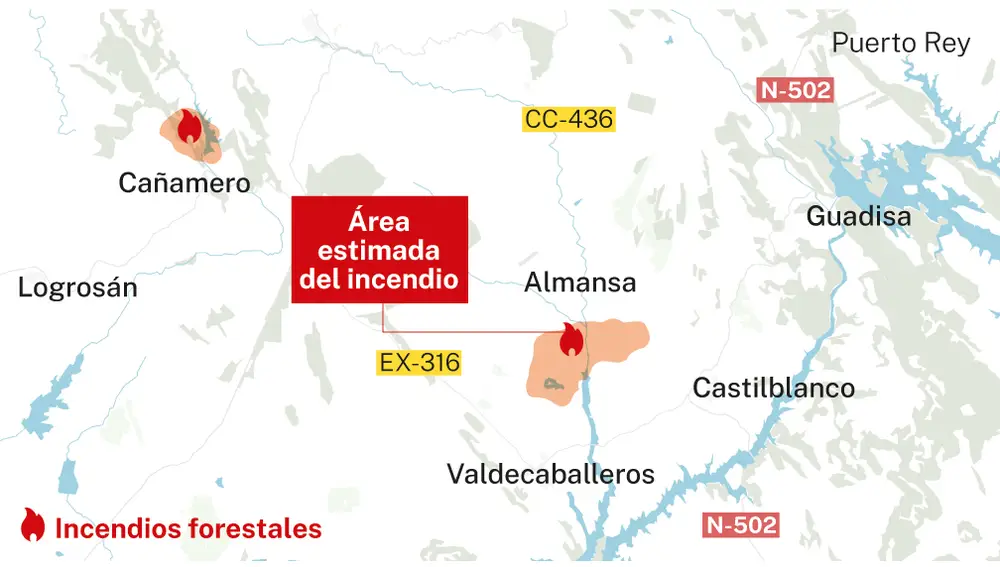 Incendios en Extremadura