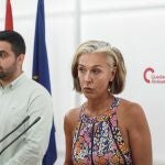 La secretaria de Vivienda y Fomento de la Comisión Ejecutiva Autonómica del PSOE de Castilla y León, Ana Casado, y el secretario general de Juventudes Socialistas de Castilla y León, Diego Vallejo, analizan la situación de la vivienda en la Comunidad.