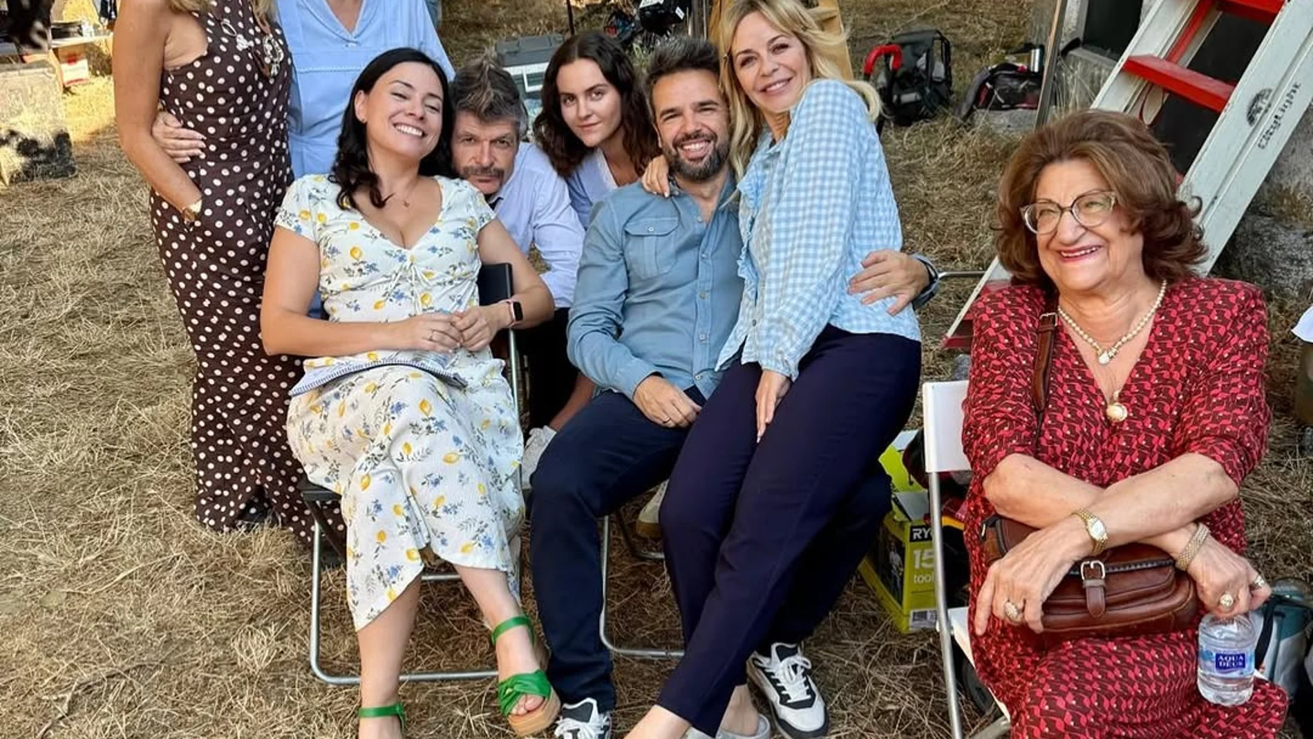 Los actores de 'La que se avecina' durante el rodaje de la temporada 16