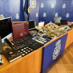 Material intervenido por la Policía Nacional