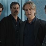 Quim Gutiérrez, Hugo Silva, Ernesto Alterio y Secun de la Rosa en la película 'Un funeral de locos'