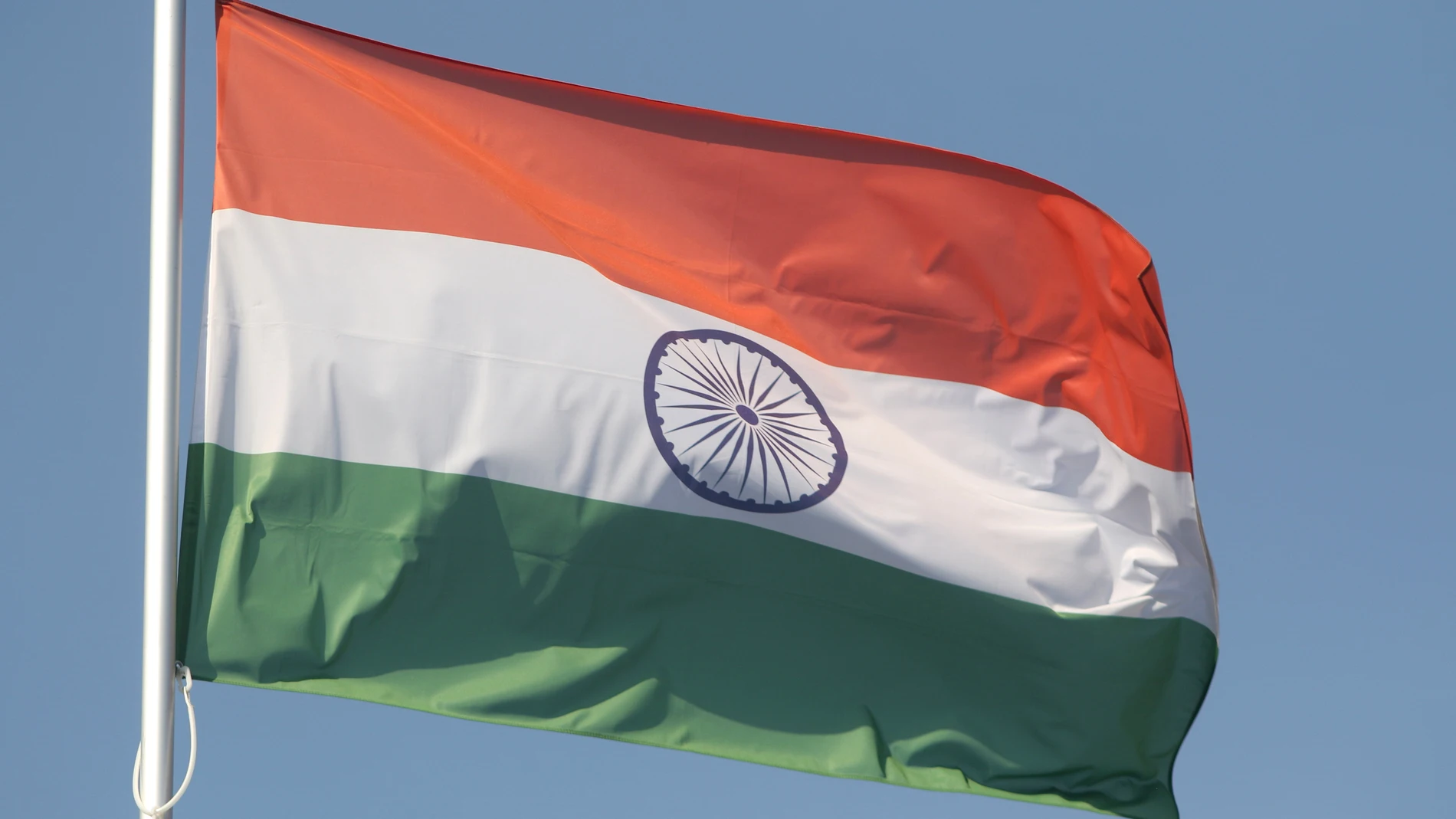 (Foto de ARCHIVO) September 25, 2024, Saint Petersburg, Russia: The national flag of the Republic of India, fluttering in the wind on a flagpole in Saint Petersburg, Russia. Europa Press/Contacto/Maksim Konstantinov 25/09/2024 ONLY FOR USE IN SPAIN