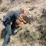La Guardia Civil desactiva en Gajanejos una granada originaria de la Guerra Civil