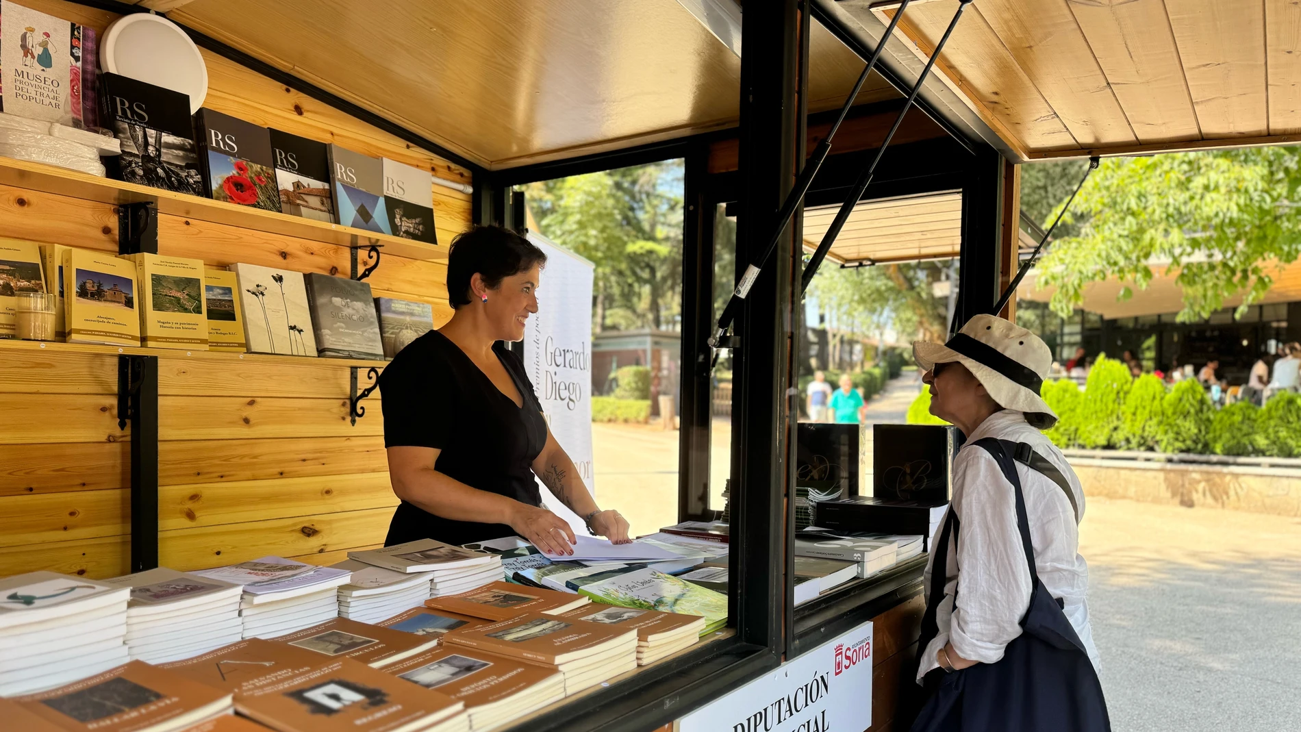 Expositor de la Diputación de Soria en la edición del pasado año de Expoesía