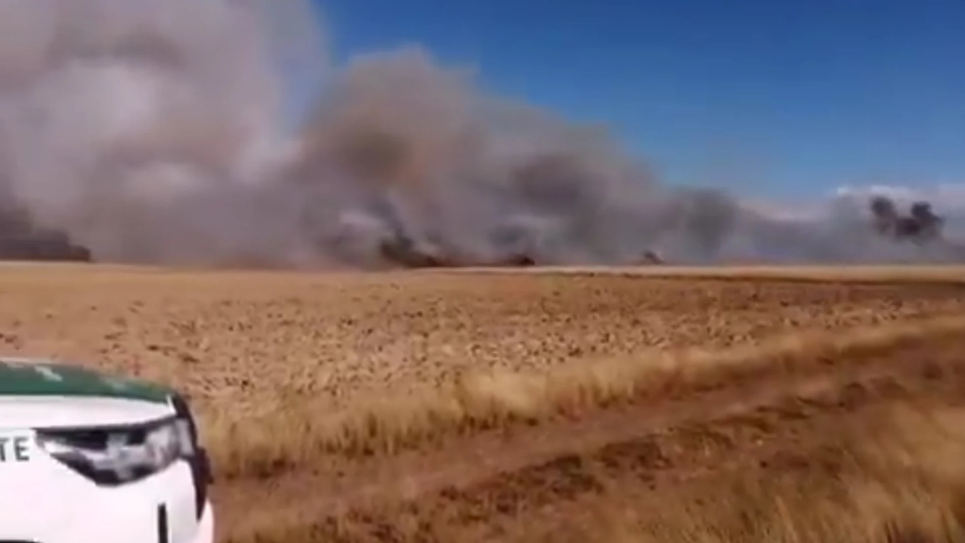 Incendio forestal en Ferreras (León)