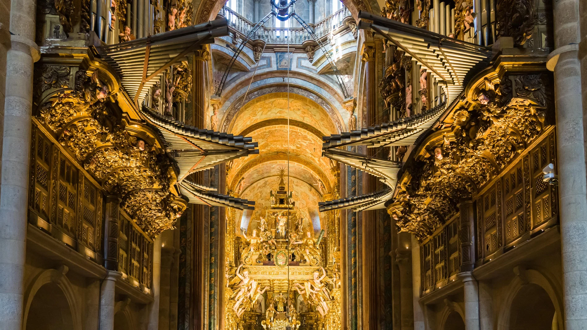 Inauguración de la iluminacion de la Catedral de Santiago, en 2021
