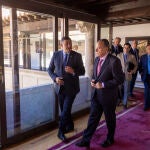  Jornada de trabajo del Consejo de Cuentas. El presidente de la Diputación Provincial, Carlos García, recibió al presidente del Consejo de Cuentasde Castilla y León, Mario Amilivia, y a los consejeros Emilio Melero Marcos y Miguel Ángel Jiménez García