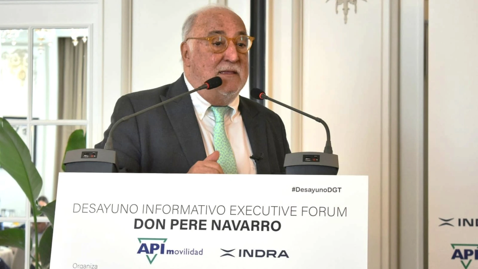 El director general de Tráfico, Pere Navarro, en un desayuno informativo. REMITIDA / HANDOUT por EXECUTIVE FORUM Fotografía remitida a medios de comunicación exclusivamente para ilustrar la noticia a la que hace referencia la imagen, y citando la procedencia de la imagen en la firma 22/07/2025