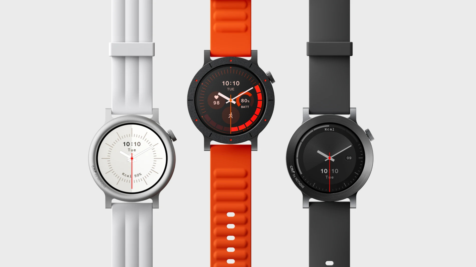 El nuevo CMF Watch 3 Pro en sus tres tonalidades disponibles