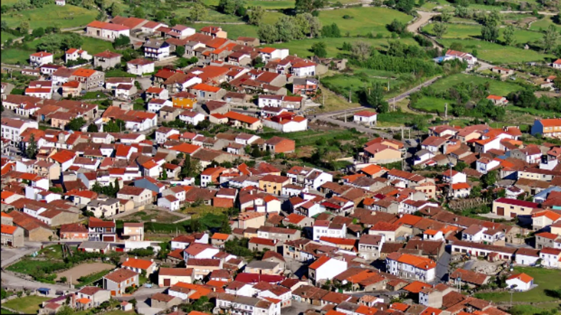 Vista aérea de Los Santos (Salamanca) donde s eha encontrado el cadáver del hombre