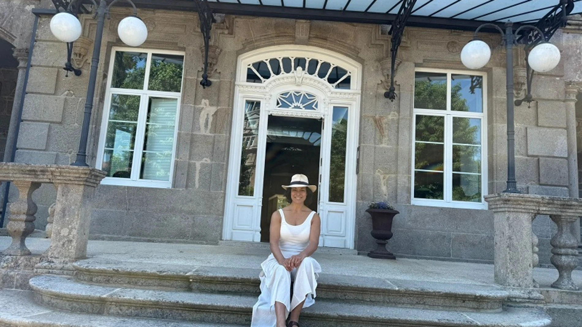 Isabel Serrano en el Balneario de Mondariz.