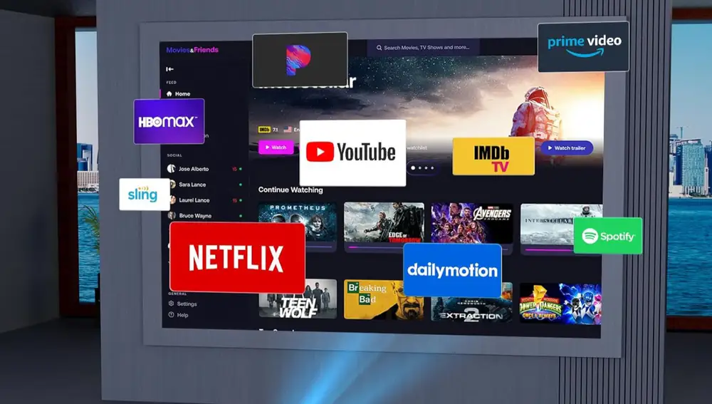 Este proyector permite acceder a las principales plataformas de streaming