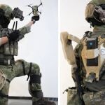 El nuevo exoesqueleto de China para operadores de drones: reduce el cansancio, mejora la fuerza y lanza drones.