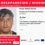 Sucesos.- El joven desaparecido cuando estaba de vacaciones en Cantabria podría estar haciendo autostop hacia Cataluña