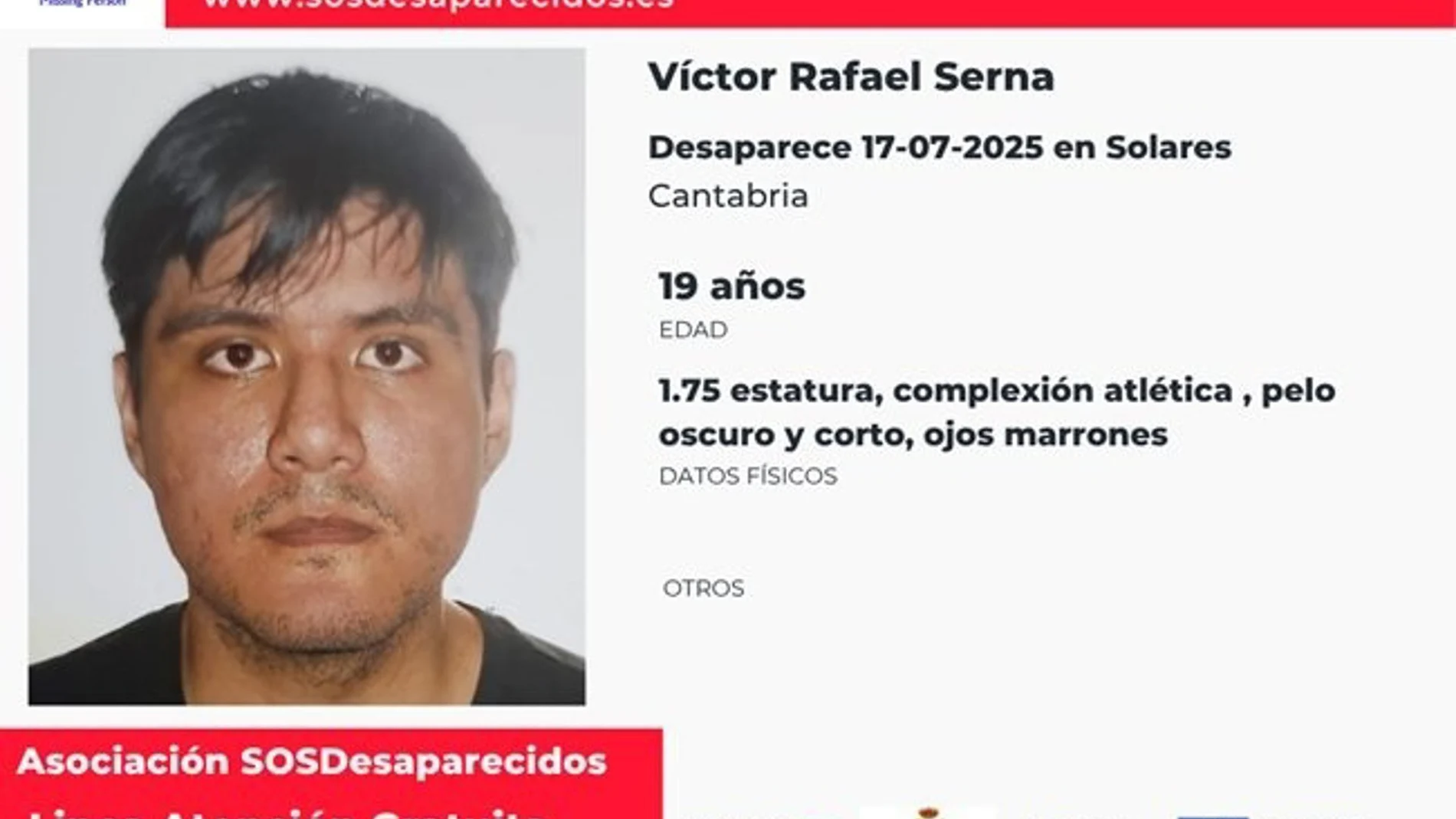 Sucesos.- El joven desaparecido cuando estaba de vacaciones en Cantabria podría estar haciendo autostop hacia Cataluña