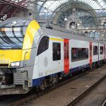 Un tren de la operadora ferroviaria pública belga SNCB
