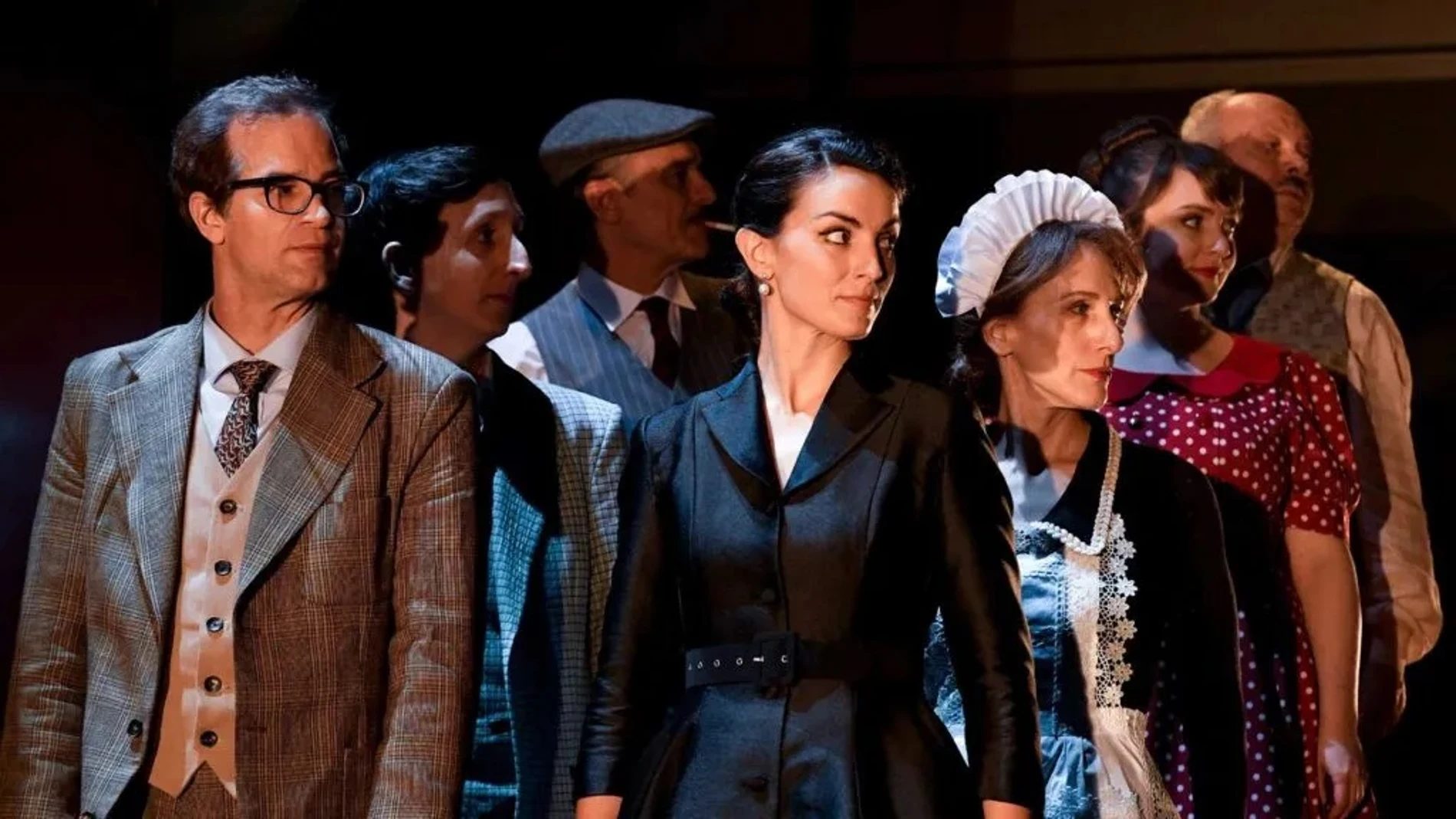 Elenco de 'La dama duende' que llega hoy a Olmedo