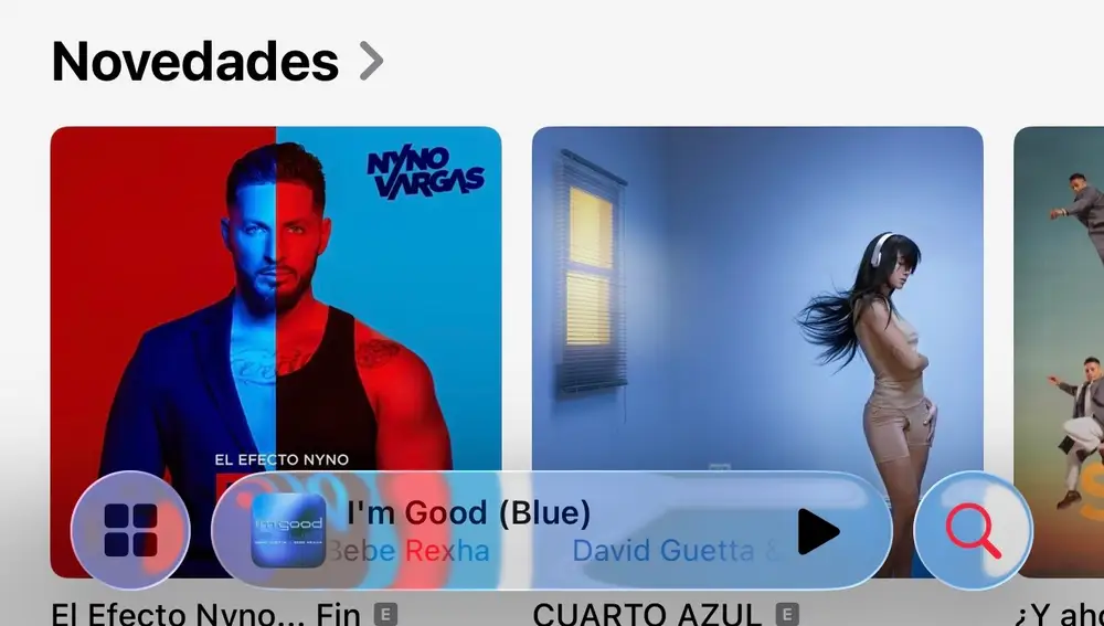 Liquid Glass en Apple Music