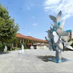 Recreación del exterior del futuro Espai Valdés de Valencia, con obras del artista en el exterior