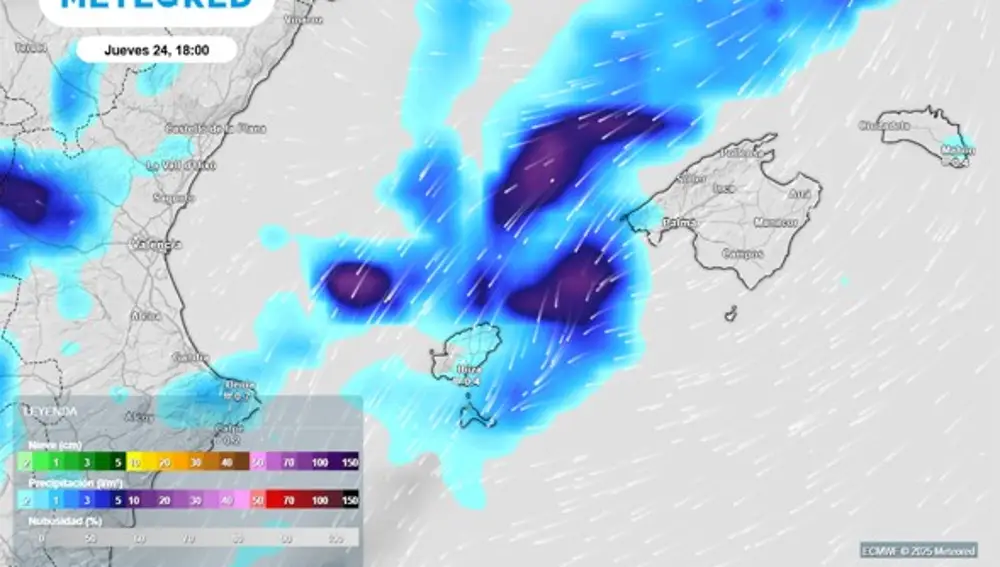 Tormentas mar Balear