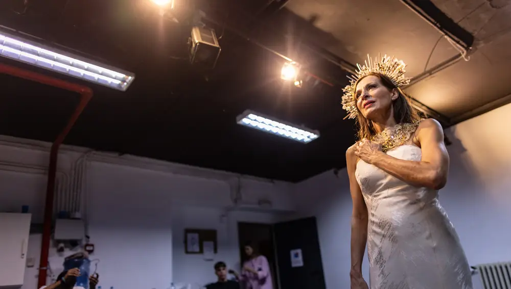 Natalia Millán en la sala de ensayo el Teatro Bellas Artes, de Madrid