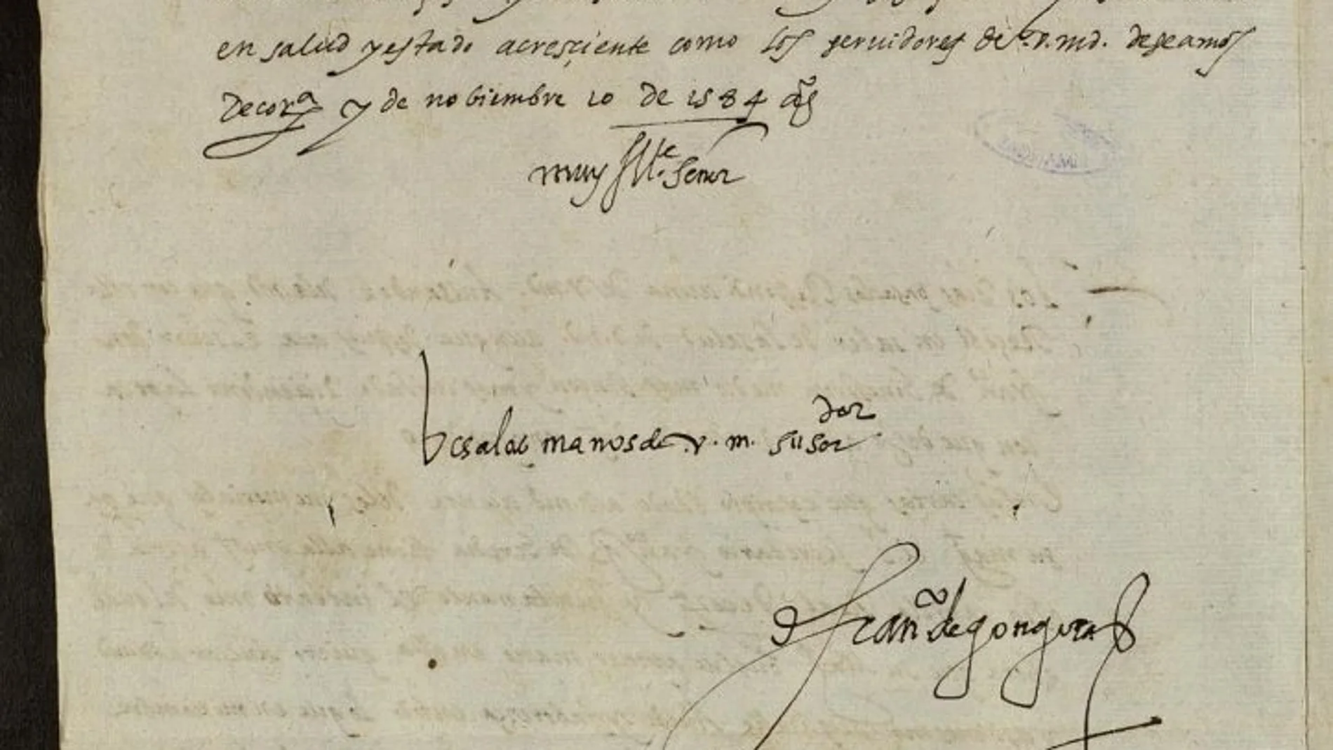 Encuentran una carta manuscrita de Góngora de 1584