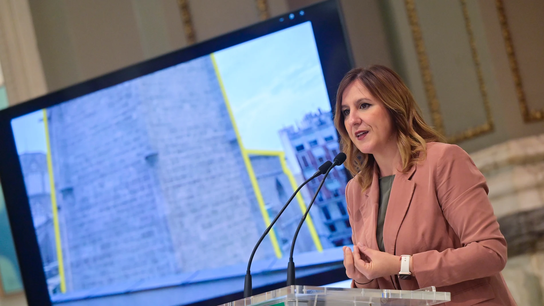 La alcaldesa María José Catalá, en la presentación de los nuevos contenidos del Centro de Interpretación del Santo Cáliz