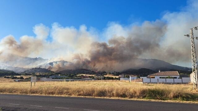 El incendio forestal de Córdoba se reactiva y desarrolla "una carrera ascendente"