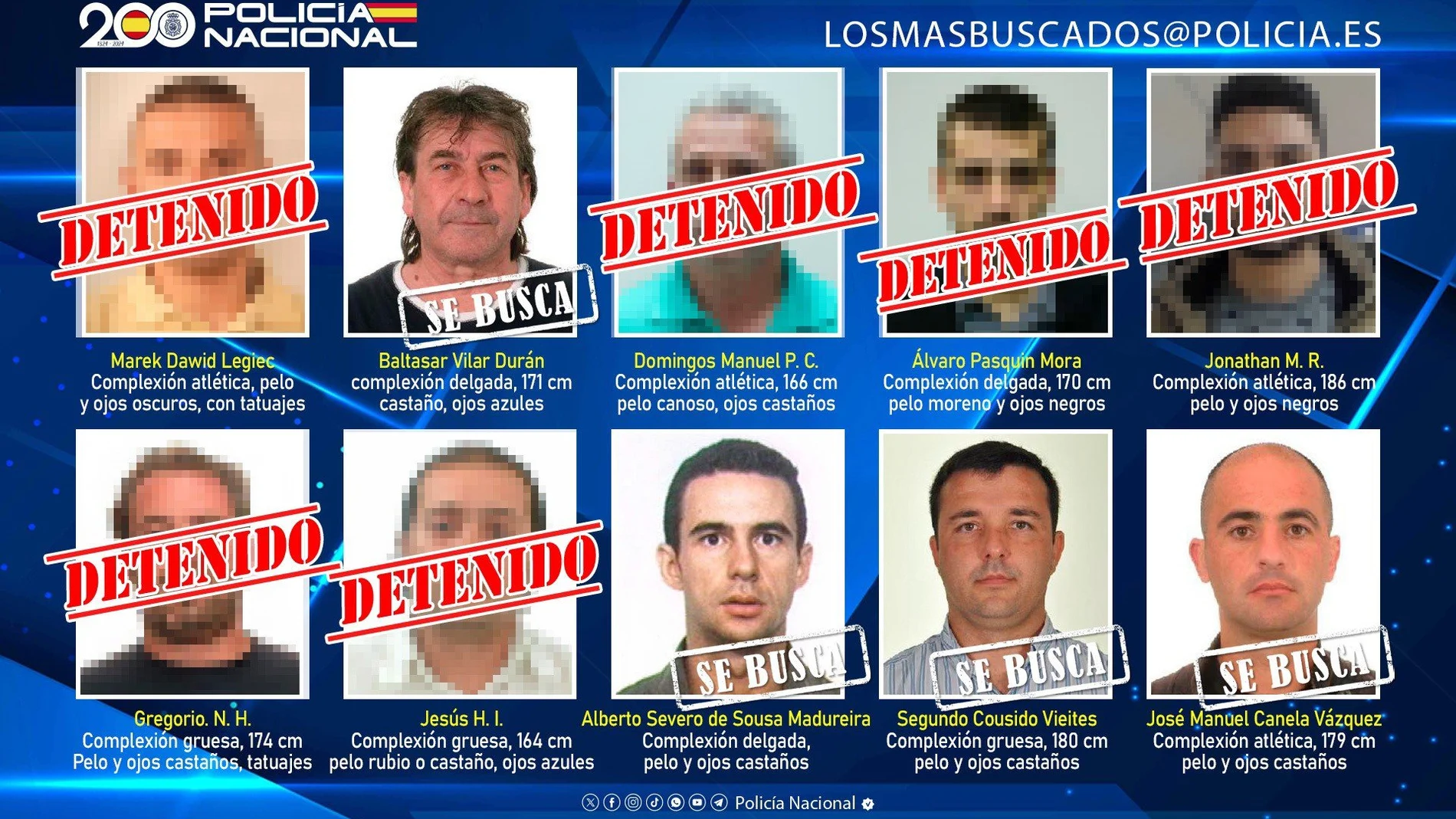 Detenido en Madrid el 'fugitivo de los tatuajes', incluido entre los diez más buscados en España