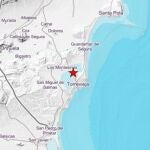 Sucesos.- Registrado un terremoto de magnitud 1,4 en Los Montesinos (Alicante) sin incidencias relacionadas