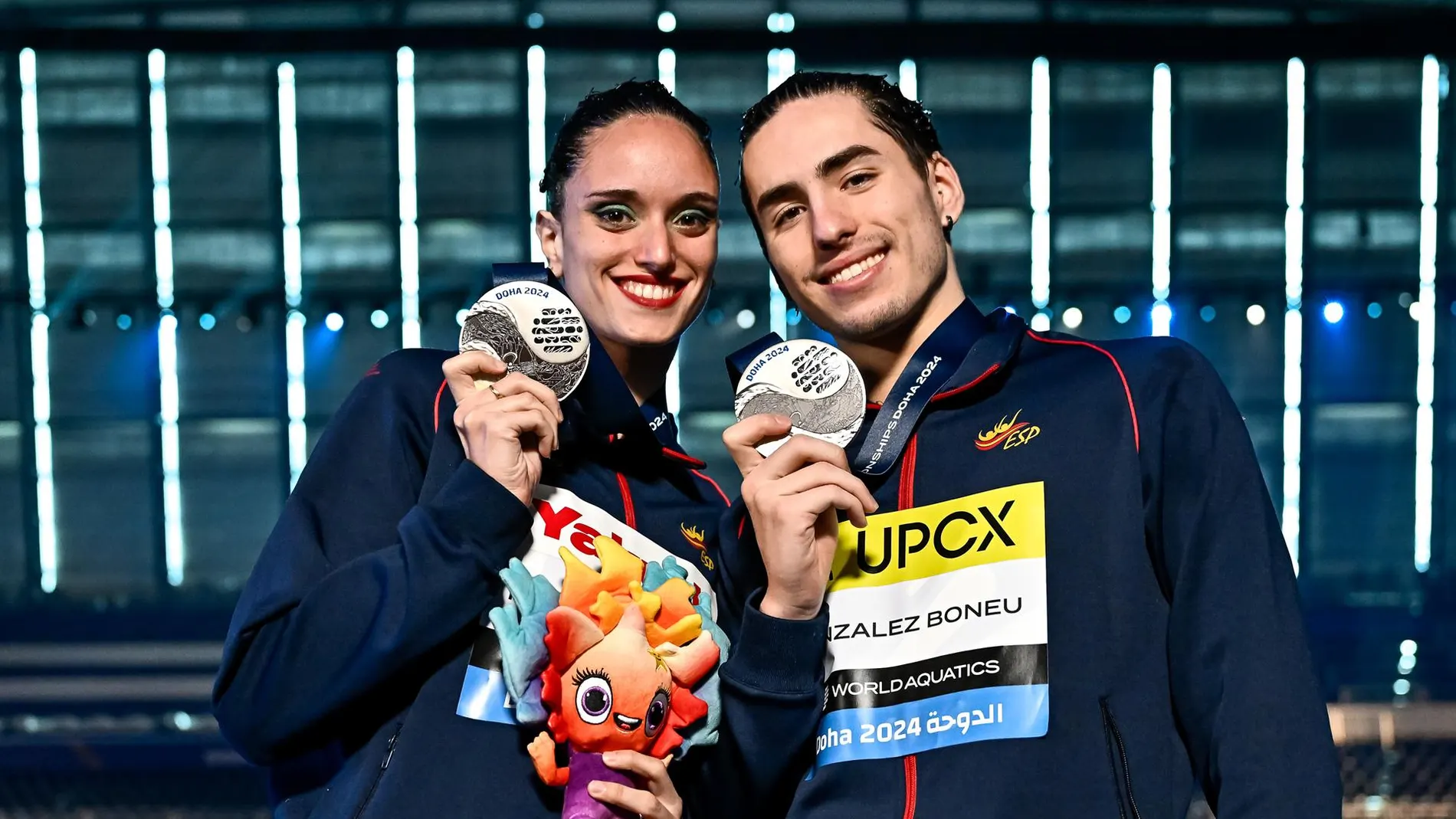 Natación artística/Mundial.- Dennis González y Mireia Hernández, subcampeones del mundo con su Dúo Técnico mixto
