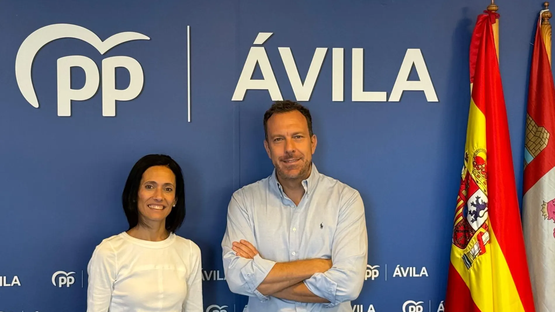 Los diputados del PP por Ávila, Héctor Palencia y Patricia Rodríguez