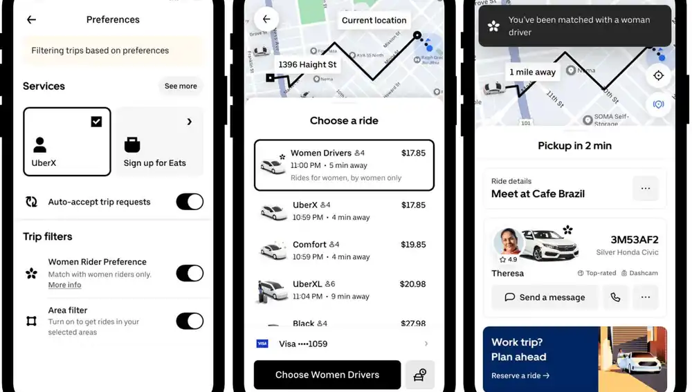 La preferencia dentro de los menús de la app