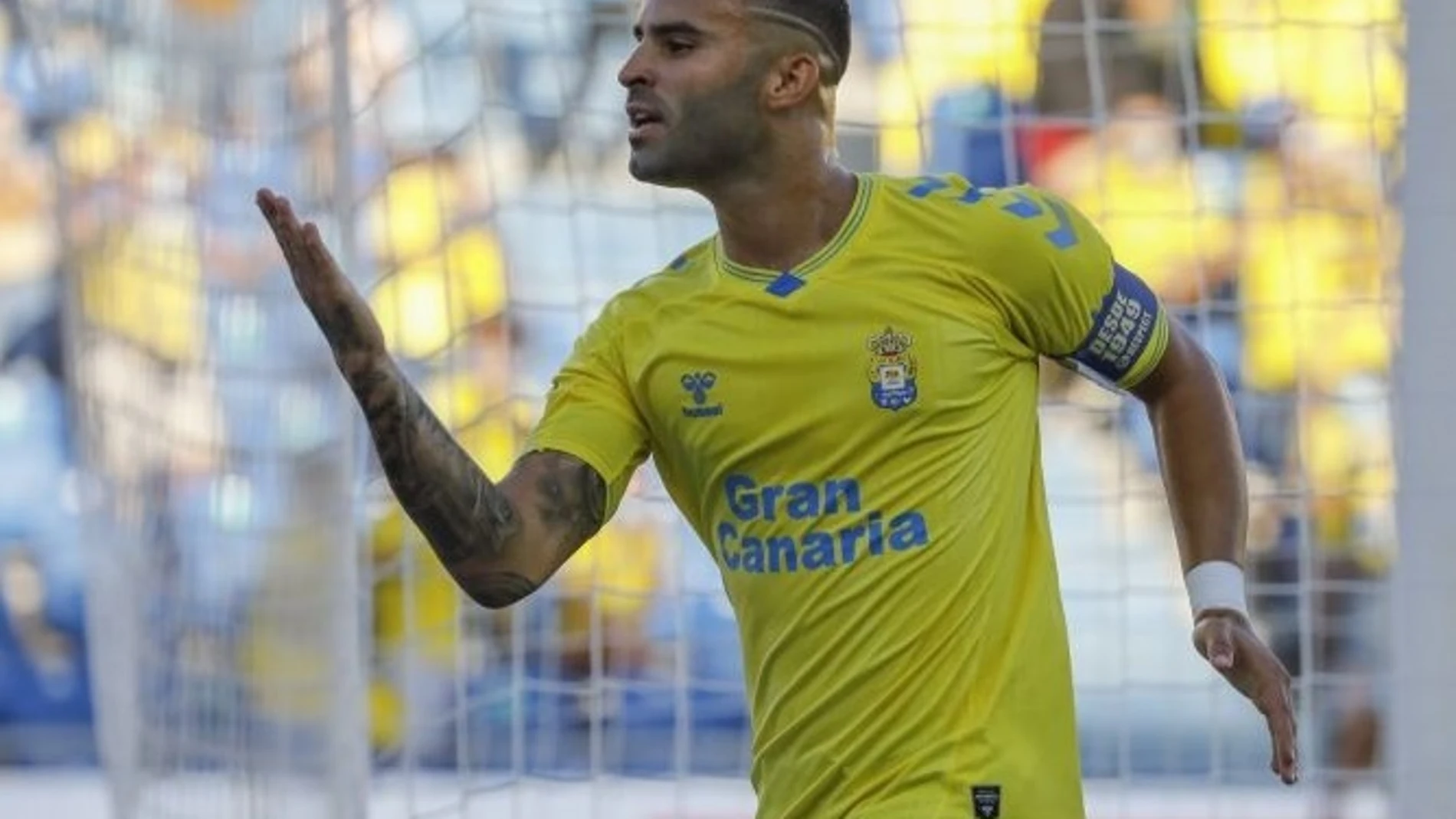 (Foto de ARCHIVO) Jesé Rodríguez celebra un gol con Las Palmas REMITIDA / HANDOUT por LaLiga Fotografía remitida a medios de comunicación exclusivamente para ilustrar la noticia a la que hace referencia la imagen, y citando la procedencia de la imagen en la firma 27/08/2021