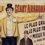 Cartel de circo con el 'Gigante aragonés'